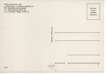 Ansichtskarte Lehenrotte, Niederösterreich